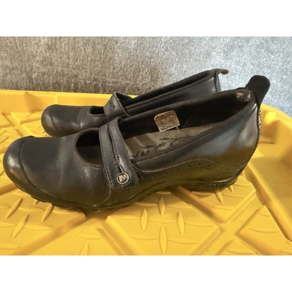 Merrell Mary Jane Shoes Women's Size 7.5 Black Plaza Bandeau Performance Leather - Picture 3 of 7